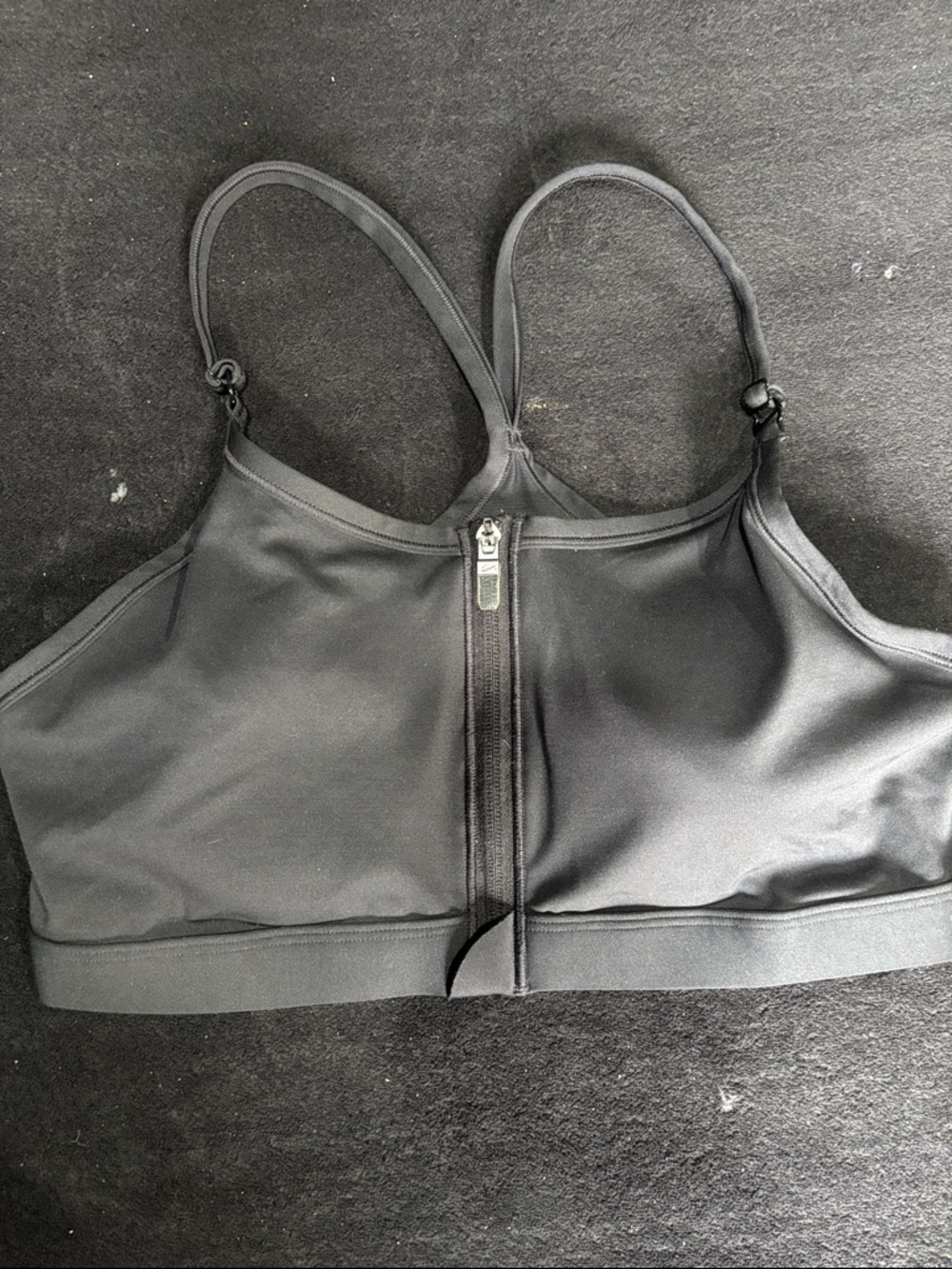 Nike Black Front-Zip Sports Bra